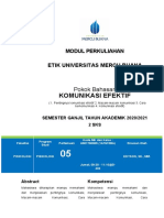 MODUL 5 KOMUNIKASI EFEKTIF (Jumat, 09.30-11.10@D-404)