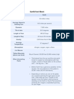 Earth Facts Sheet