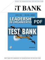Test Bank: Test Bank For Leadership in Organizations 9Th Edition Yukl