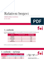 Vježba - Relativni Brojevi