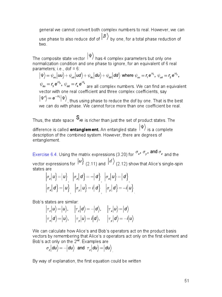 Quantum Mechanics Theoretical Minimum - Notes Part 2 | PDF ...