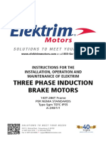 Three Phase Induction Brake Motors: Instructions For The Installation, Operation and Maintenance of Elektrim