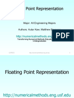 Floating Point Representation: Major: All Engineering Majors Authors: Autar Kaw, Matthew Emmons