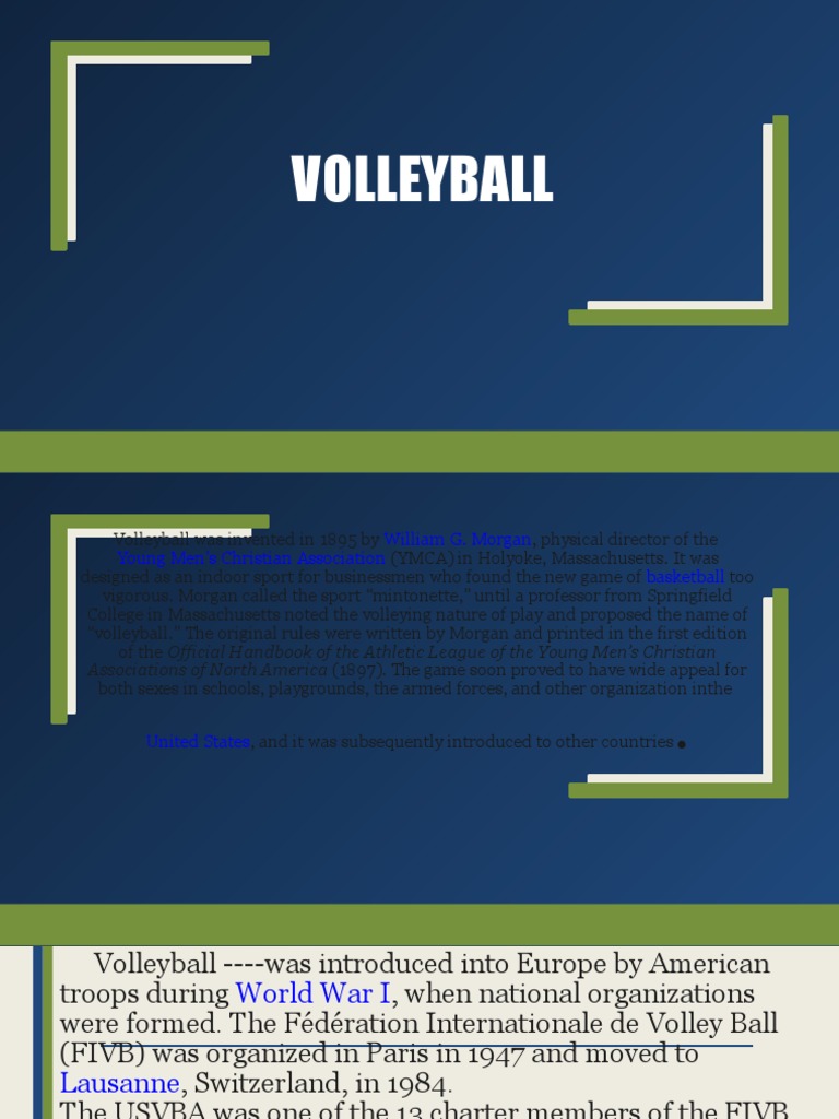 Volleyball Pdf Volleyball Ball Games