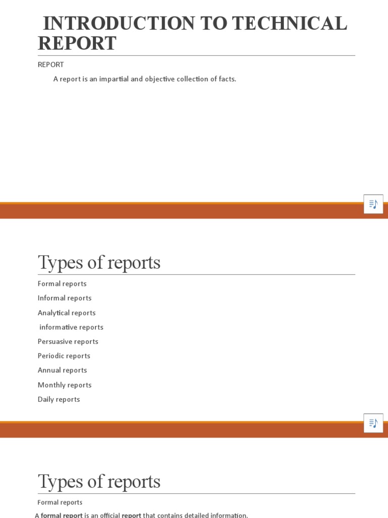 Types and Principles of Technical Reports | PDF | Writers | Communication