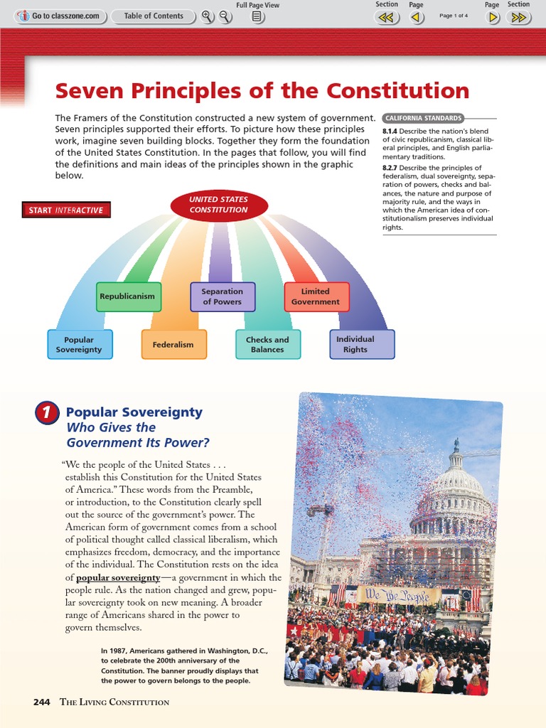 7 Principle of The Constitution PDF Separation Of Powers Article