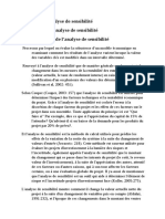 Chapitre 4: L'analyse de Sensibilité I:génialité Sur L'analyse de Sensibilité I.1 La Définition de L'analyse de Sensibilité