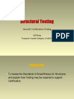 Aircraft structural testing requirements