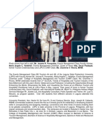 2019 LSPU Press Release (Manila Times)
