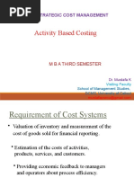 Activity Based Costing: Strategic Cost Management