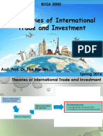 Theories of International Trade and Investment: Dr. Ilke Kardes BUSA 3000