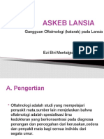 Gangguan Oftalmologi (Katarak) Pada Lansia