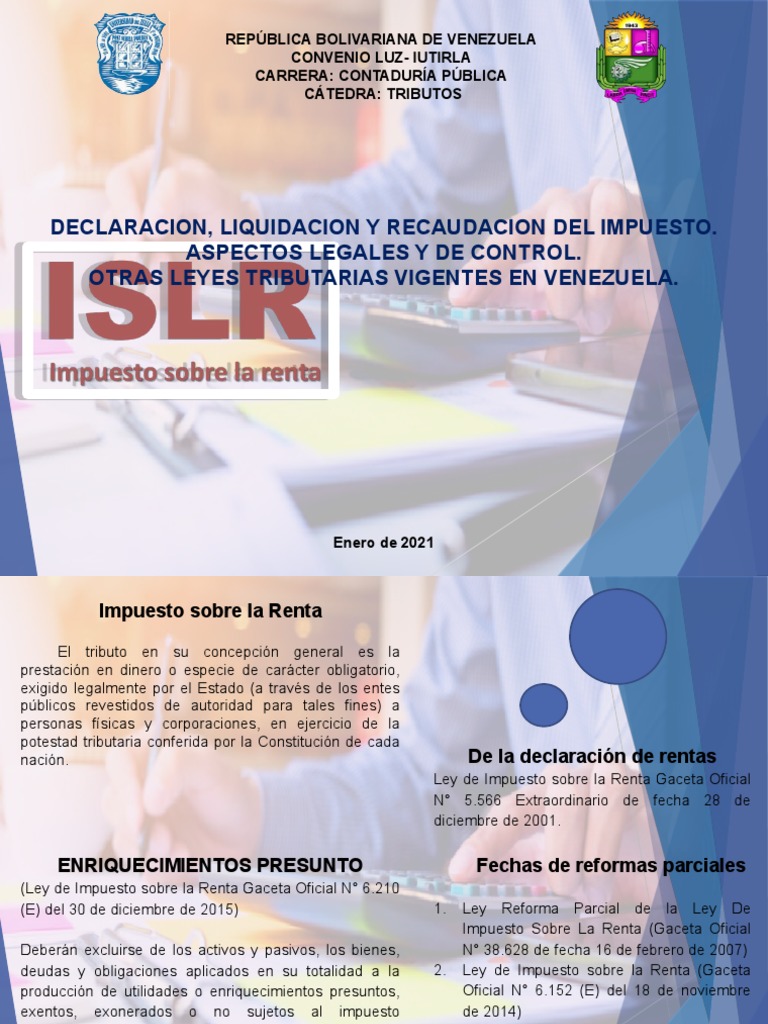 Impuesto sobre la Renta en Venezuela | PDF | Impuesto sobre la renta ...
