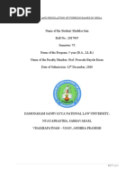 Entry and Regulation of Foreign Banks in India