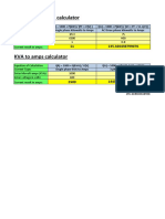 Calculator of KW or KVA To Amps