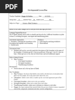 Fourth Grade Earth Science Lesson Plan | PDF | Plate Tectonics ...