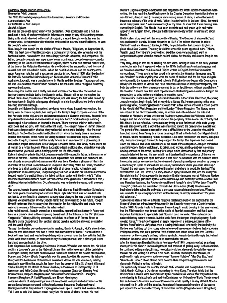 The Summer Solstice By Nick Joaquin Pdf Download