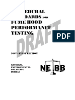 NEBB Draft Fume Hood Testing