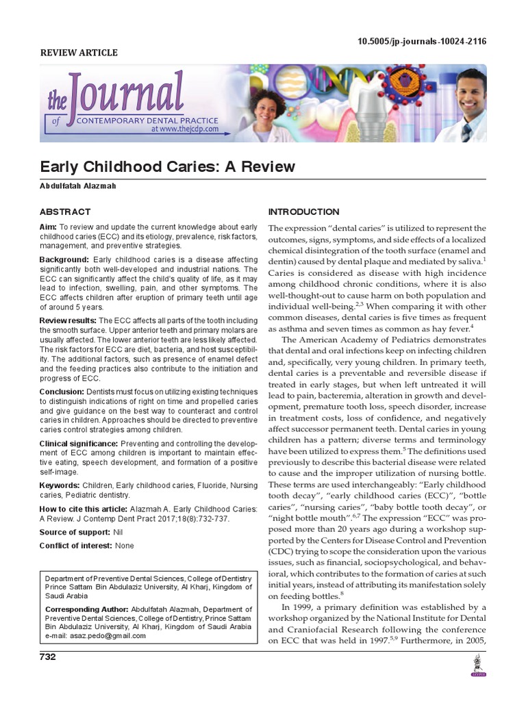 Early Childhood Caries: A Review | PDF | Human Tooth | Dentistry