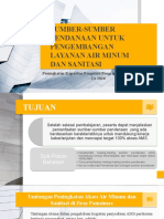 2.1 Sumber-Sumber Pendanaan Untuk Pengembangan Layanan Air Minum