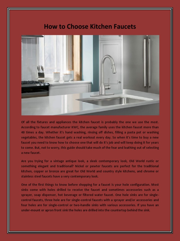 Kitchen Faucets | PDF