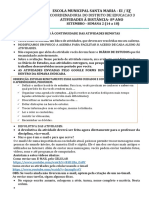 agenda do 8º ano de 21 a 25 de setembro