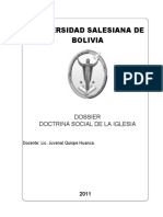Universidad Salesiana de Bolivia: Dossier Doctrina Social de La Iglesia