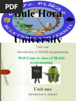 Unit One For Mobile Programming