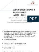 Balance de Hidrogeniones y El Equilibrio Acido Base