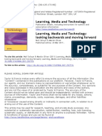 To Cite This Article: Neil Selwyn & Martin Oliver (2011) Learning, Media and Technology