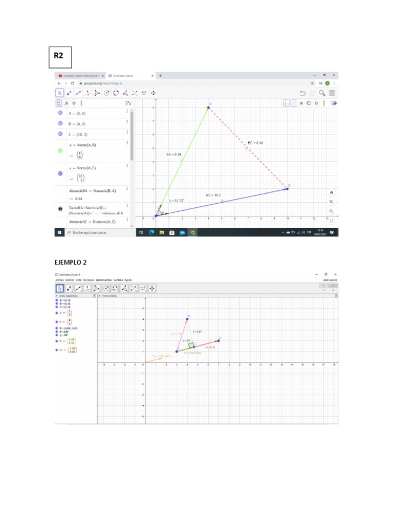 Geogebra Ejercicios | PDF