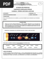 Atividades sobre o Sistema Solar - 3º Ano | PDF | Planetas | Sistema Solar