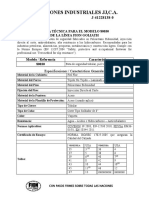 Soluciones Industriales JJ, C.A.: Ficha Técnica para El Modelo 80030 de La Línea Fion Goliath