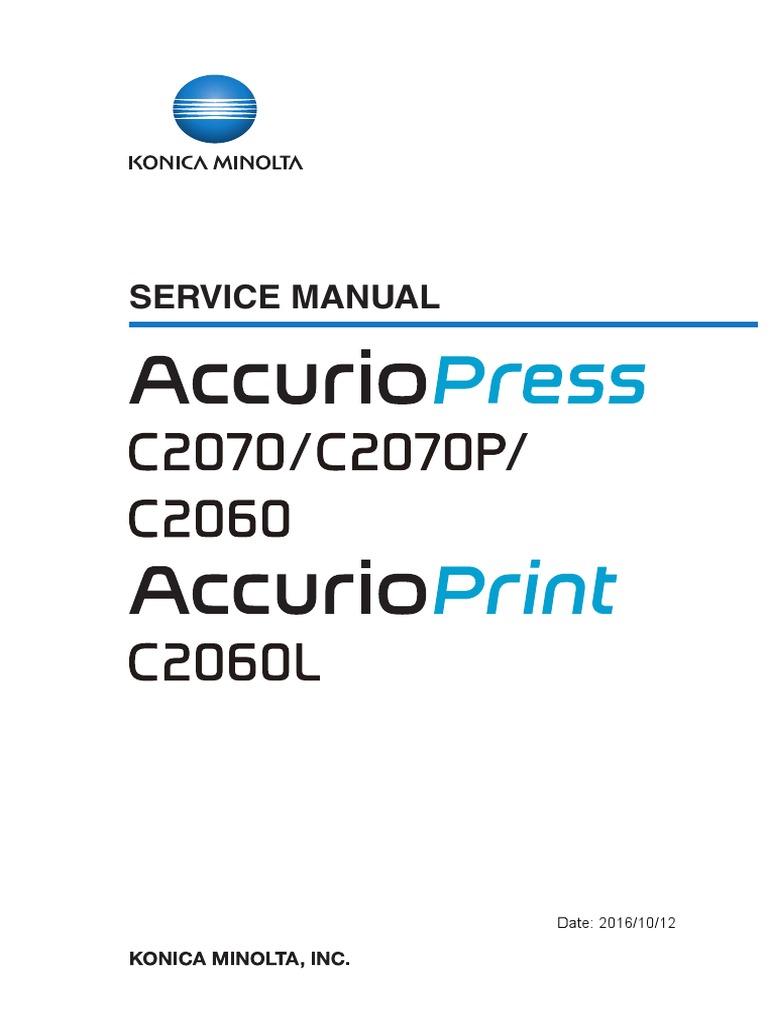 AccurioPress C2070 C2070P C2060 Print C2060L E SM v1.0 | PDF ...