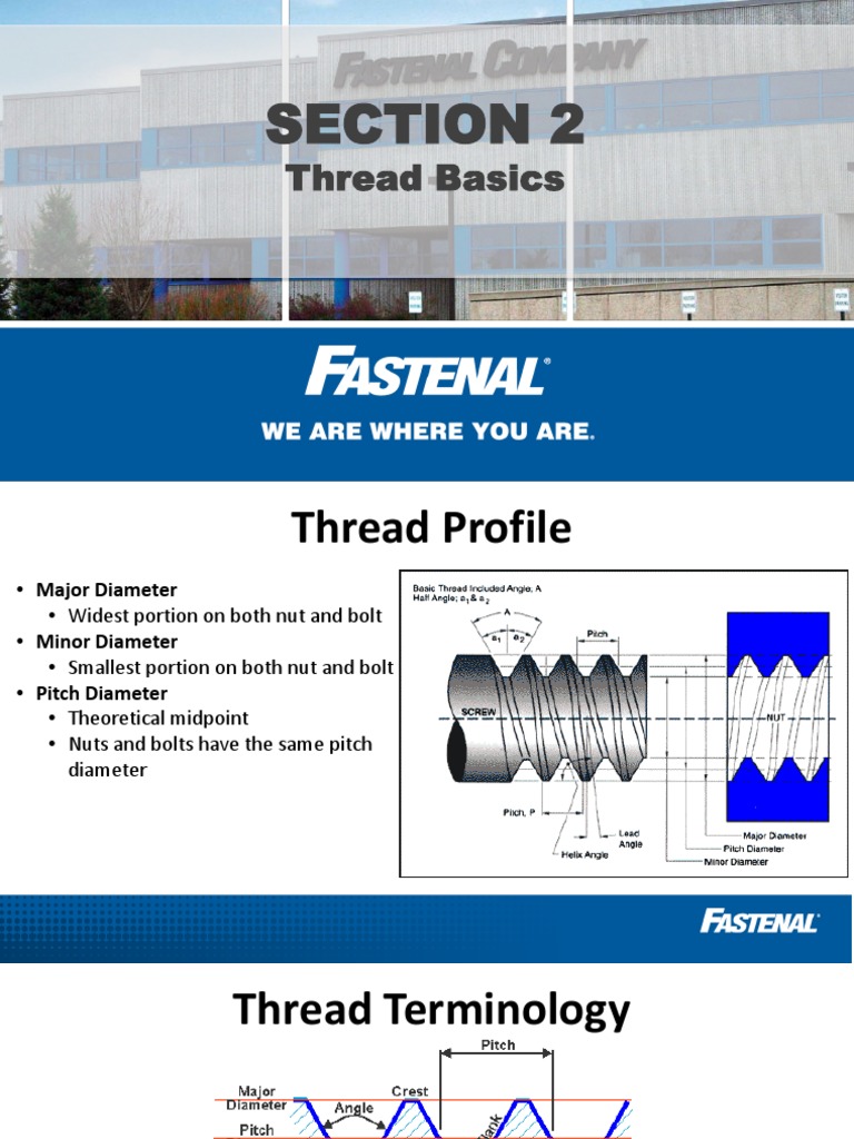 Section 2 - Thread - Basics | PDF | Screw | Machining