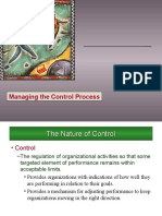 Managing The Control Process