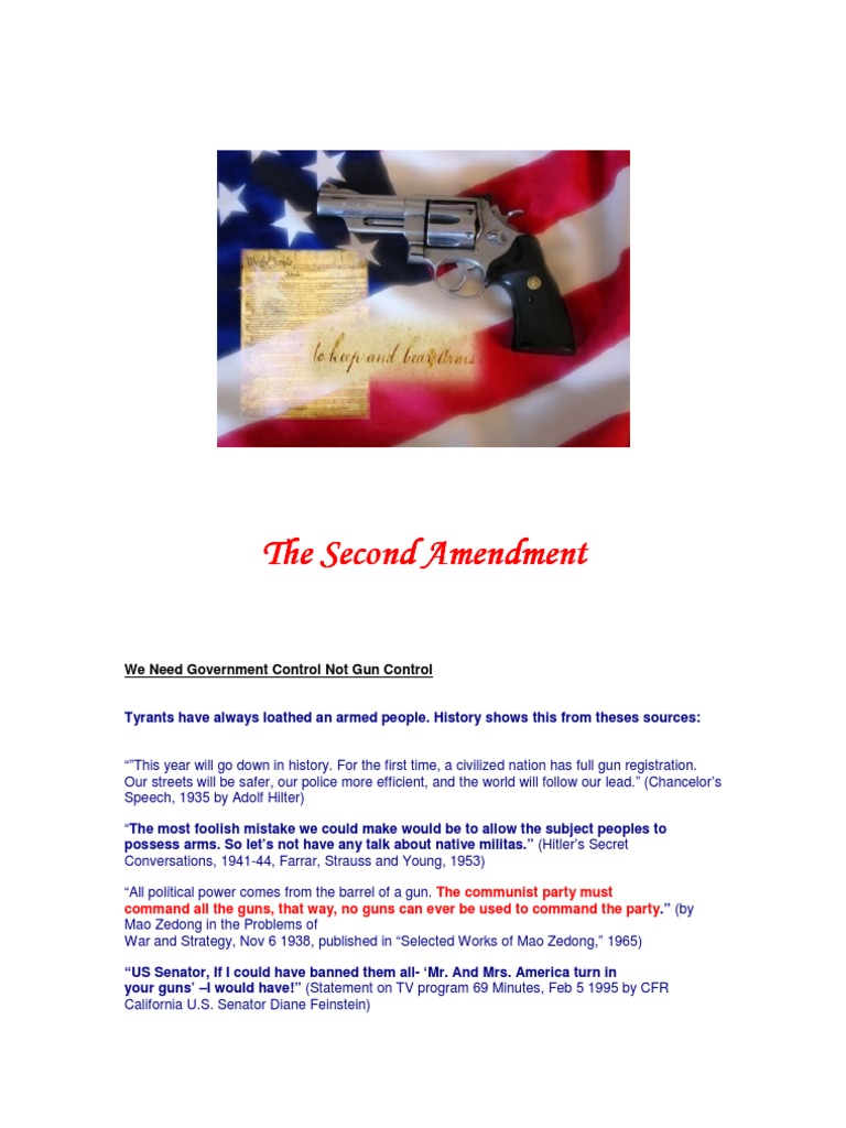 Second Amendment and Self-Defense Rights | PDF | Gun Politics In The ...