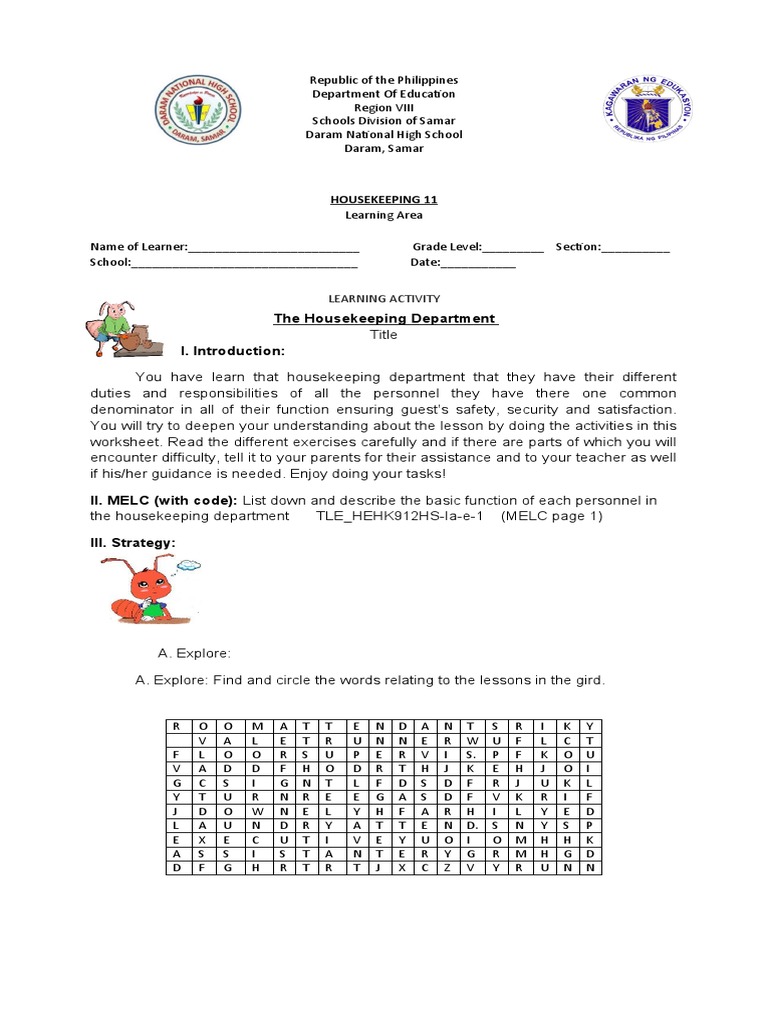 Understanding the Roles and Responsibilities in the Housekeeping