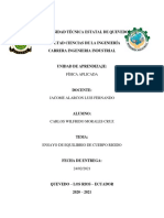 Ensayo Equilibrio de Cuerpo Rigido PDF
