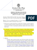 San Diego Health Officer Order COVID19