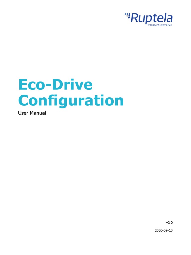 Eco-Drive Configuration: User Manual | PDF | Accelerometer | Default ...