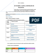 Taller 1. Tipos de Variables, Cuadres y Distribución Frec