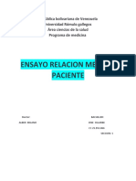 Ensayo Relación Medico - Paciente