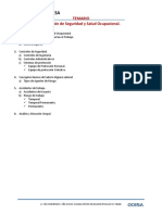 TEMARIO SEGURIDAD Y SALUD OCUPACIONAL Capacitacion