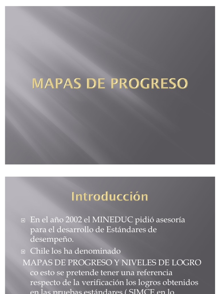 Mapas de Progreso en Educación | PDF | Evaluación | Plan de estudios