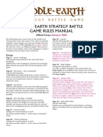 Middle-Earth Strategy Battle Game Rules Manual: Official Errata