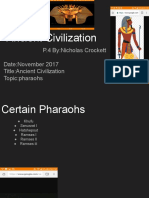 Ancient Civilization: P.4 By:Nicholas Crockett Date:November 2017 Title:Ancient Civilization Topic:pharaohs