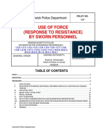 Warwick Police Department Use of Force