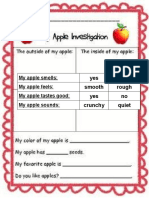 Apple Investigation With 5 Senses
