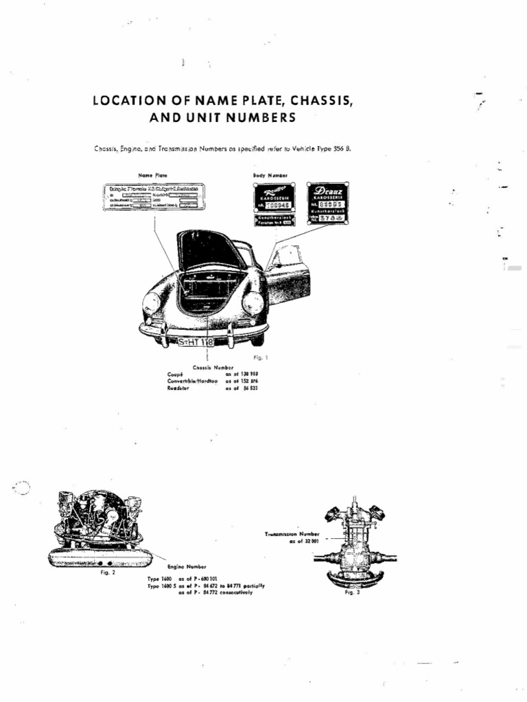 Porsche 356 VIN and Number Guide | PDF | Science & Mathematics